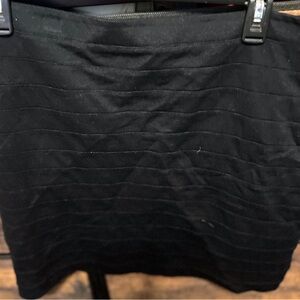 Black Textured Skirt